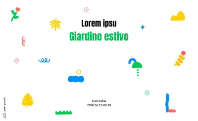 Design con simpatici adesivi a forma di icona