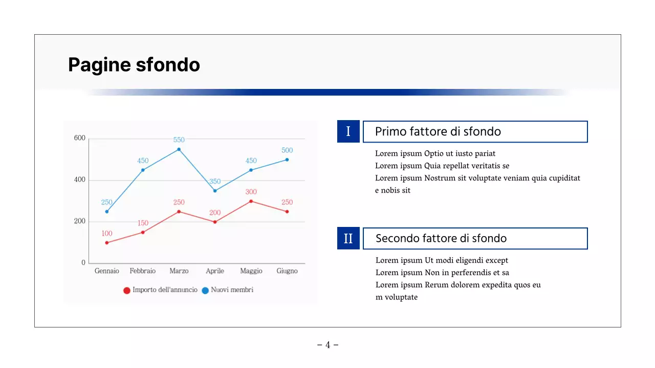Semplice relazione stampabile in nero e blu navy