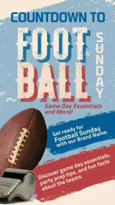 Blue Retro Football Promotion Instagram Post