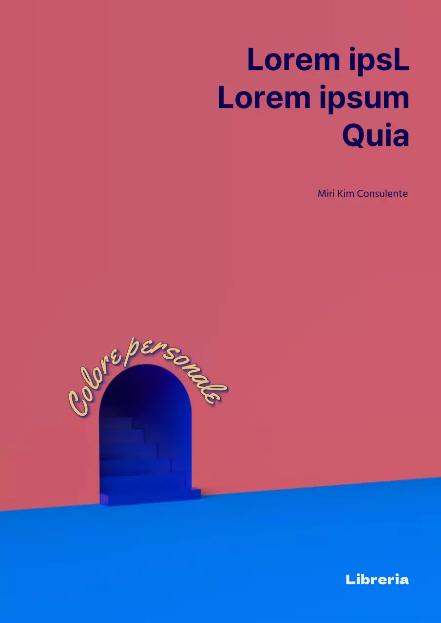 Copertina personale a colori kitsch in blu e rosa