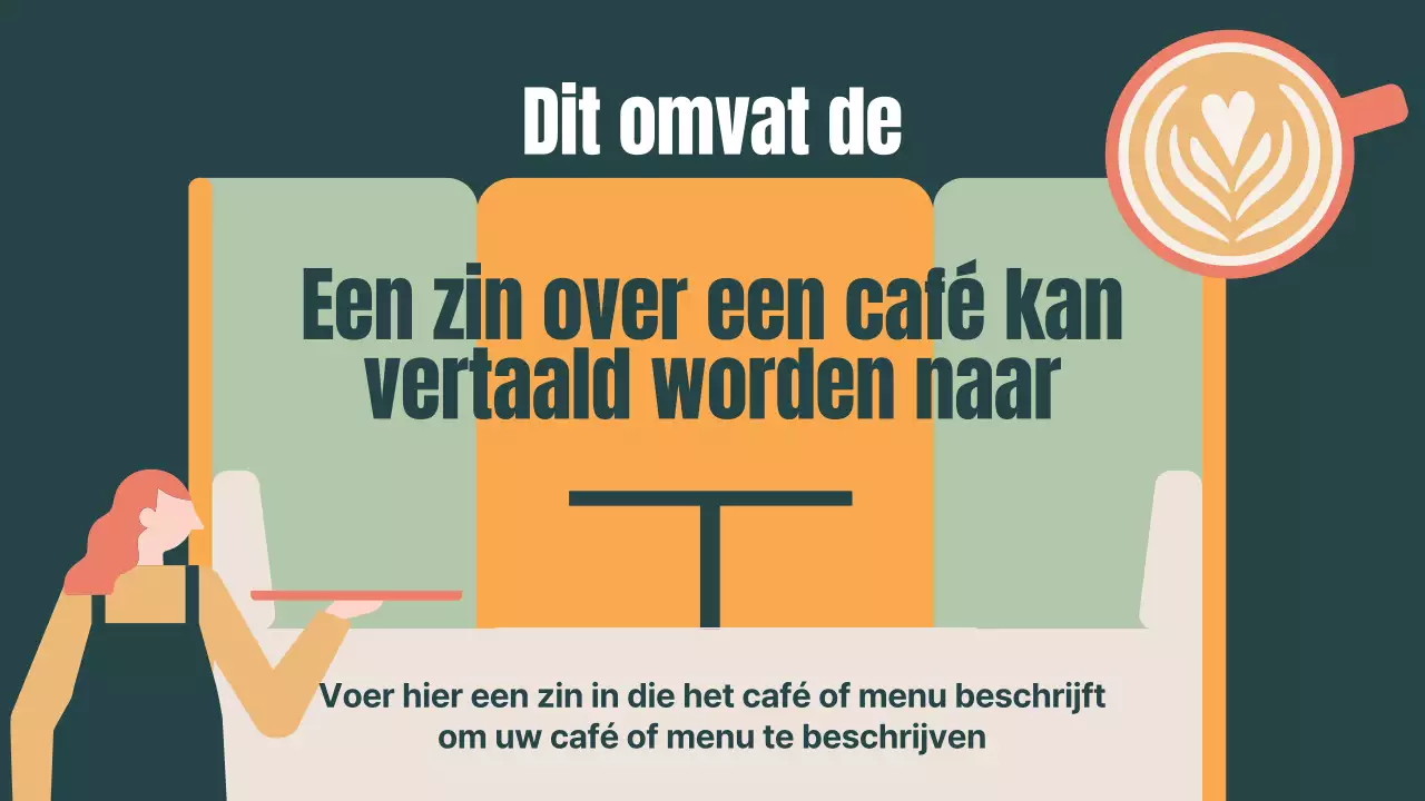 Promoot je café met een knal kaki en oranje