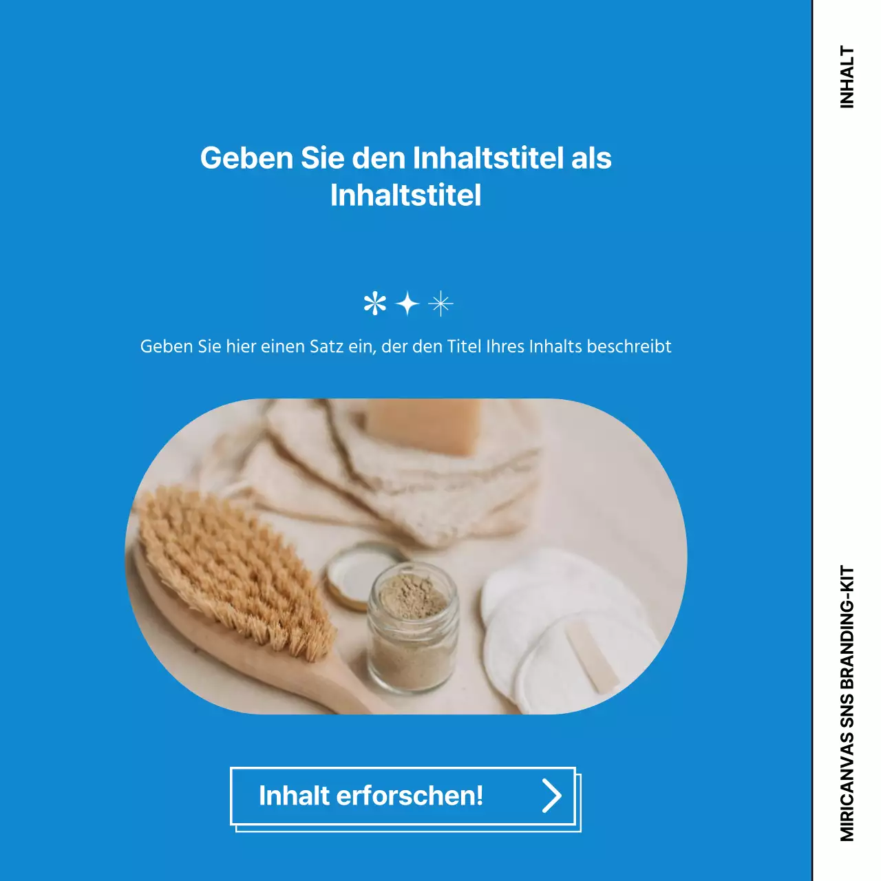 Bewerben Sie Ihre Zero-Waste-Marke mit niedlichen Grafiken auf blauem Hintergrund