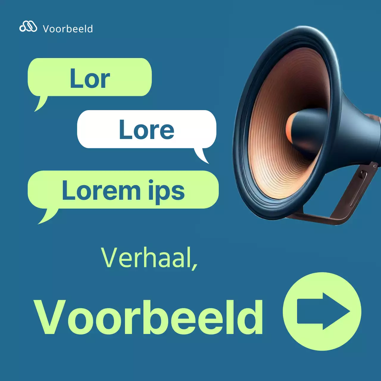 Promoot je bedrijf in fluorescerend en marineblauw.