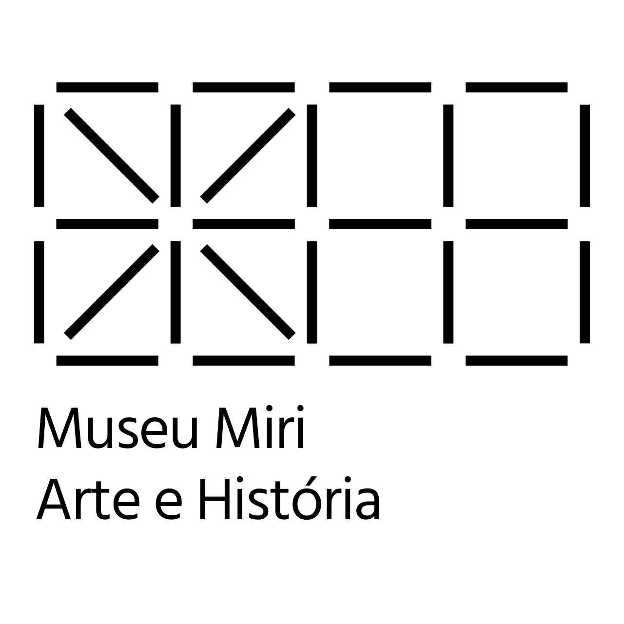 Logótipo da marca com um conceito de galeria de arte