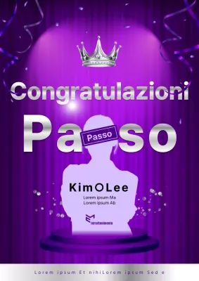 Un lussuoso annuncio viola e argento dei candidati selezionati