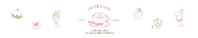 Raccolta di menu illustrati di caffè da dessert colorati e carini