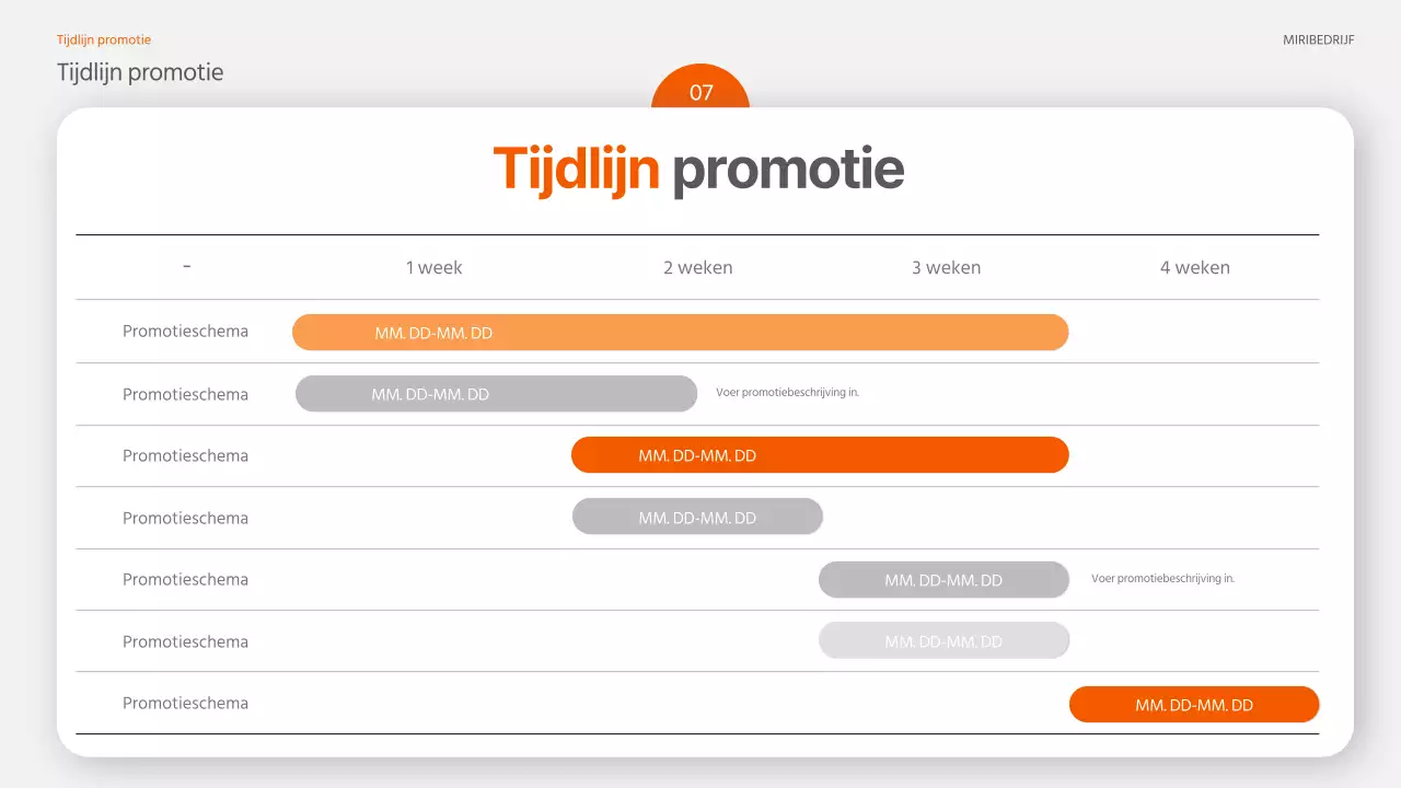 Een trendy promotiefolder in oranje en grijs