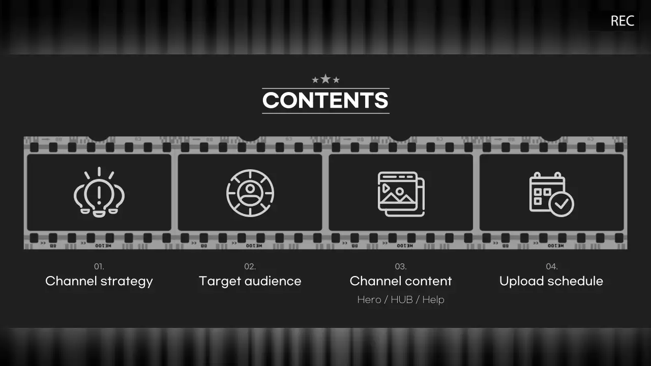 블랙 모던 유튜브 플래너 프리젠테이션