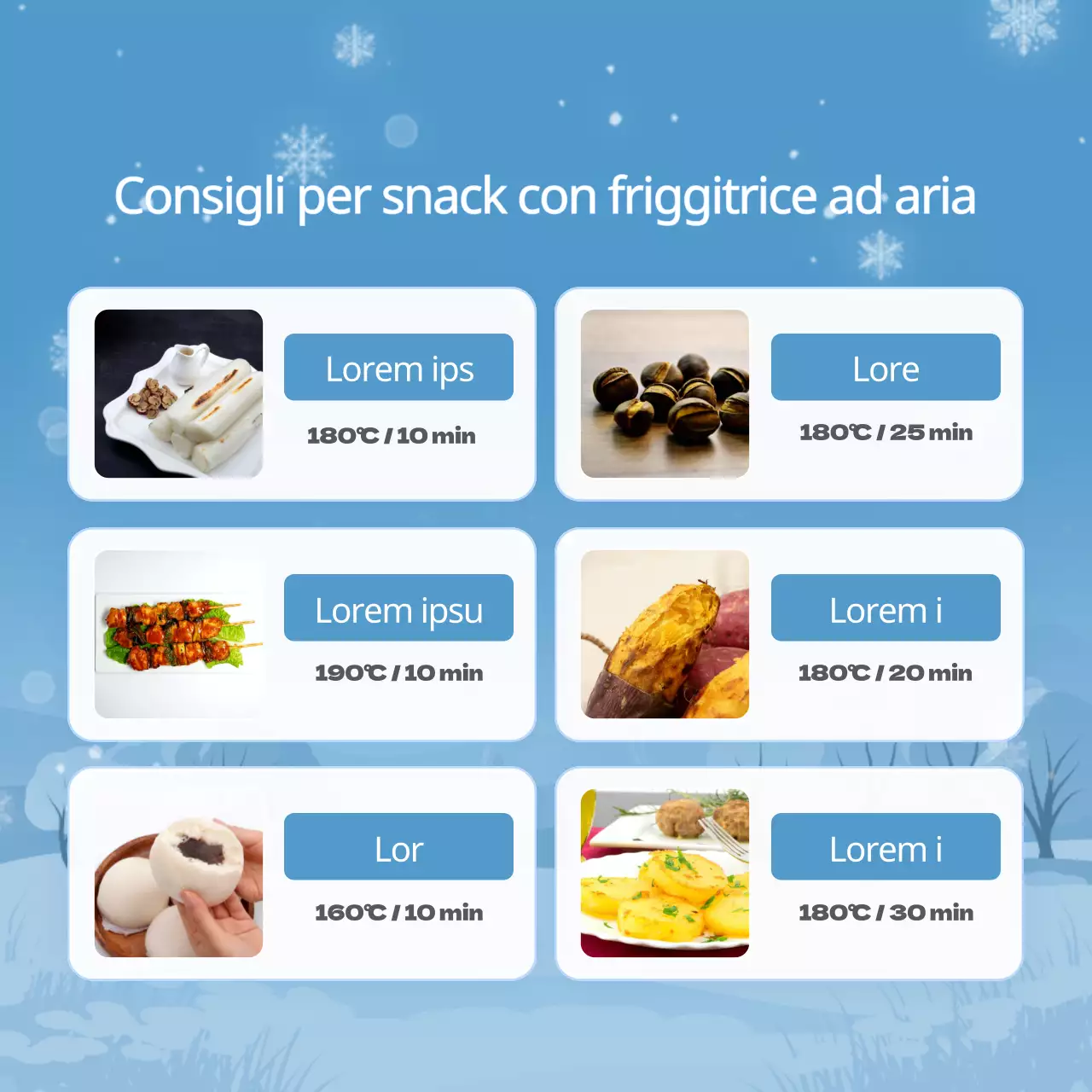 Un annuncio di marketing virale invernale naturale in azzurro