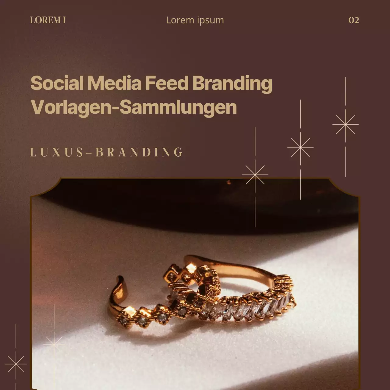 Der Beitrag einer Luxusmarke zu Braun mit Goldakzenten