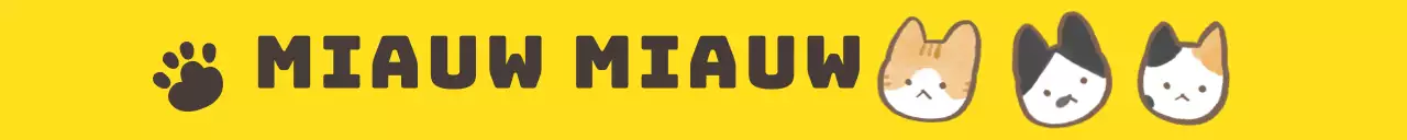 Kattencafé met schattige kattenillustraties