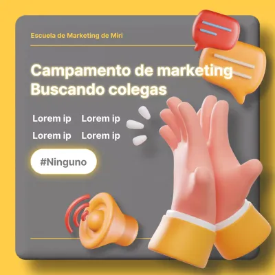 Promover el amarillo y gris, acogedor campo de marketing de contratación