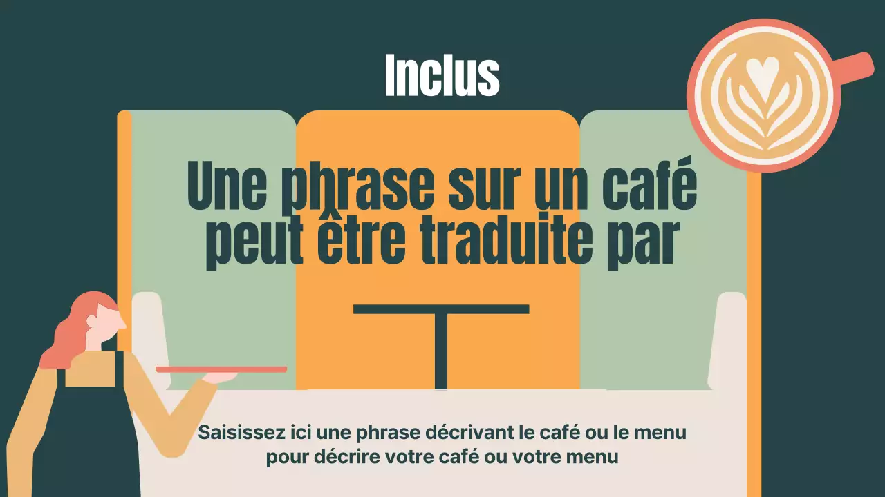 Faites la promotion de votre café avec une touche de kaki et d'orange