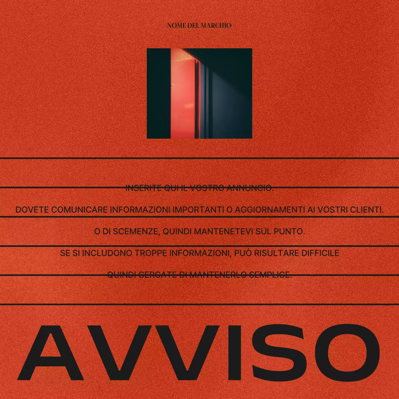 Un post sui brand kit di tendenza per i social media in marrone e rosso