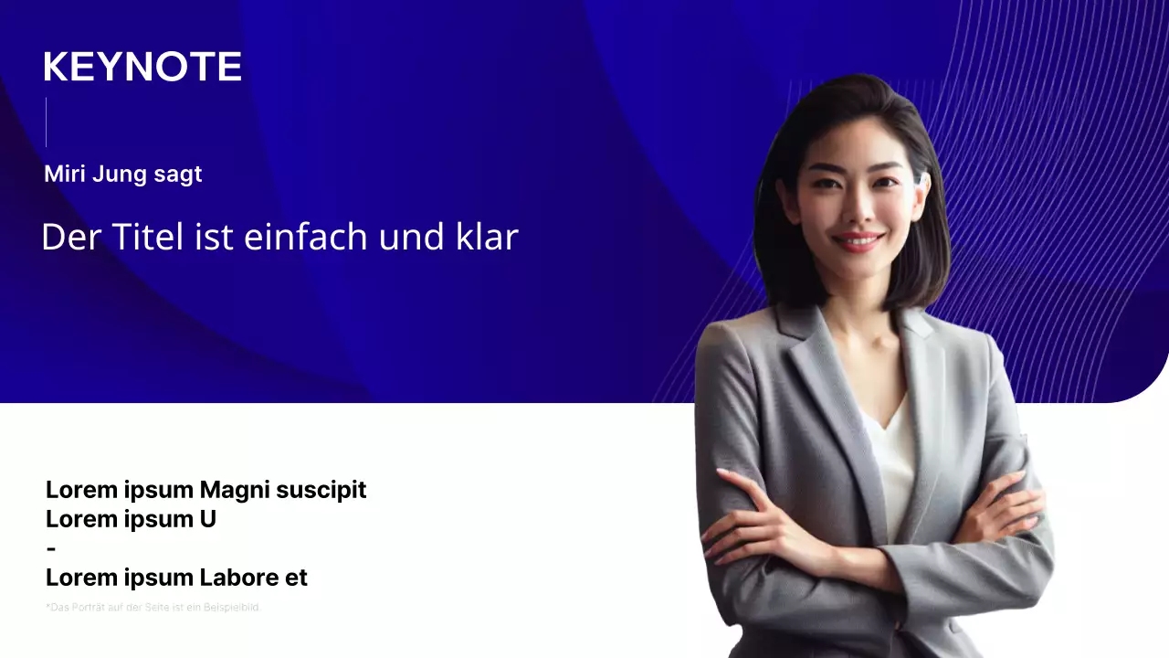 Eine luxuriöse Konferenzpräsentation in Marineblau