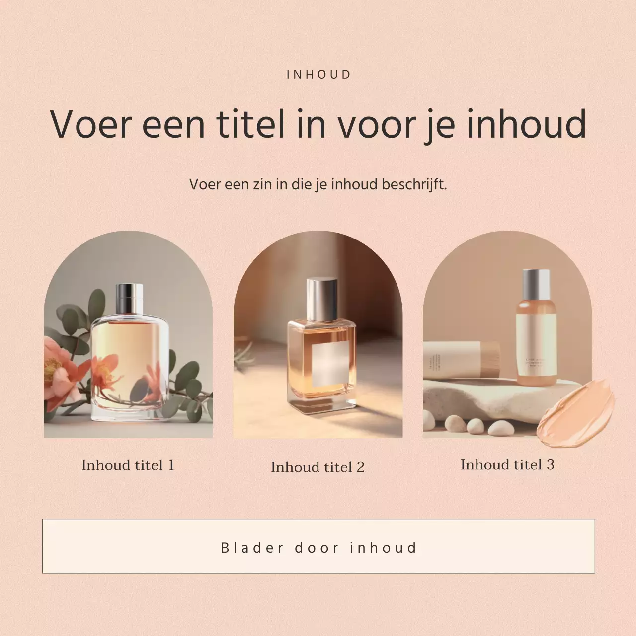 Een eenvoudige roze cosmetica Instagram feed advertentie