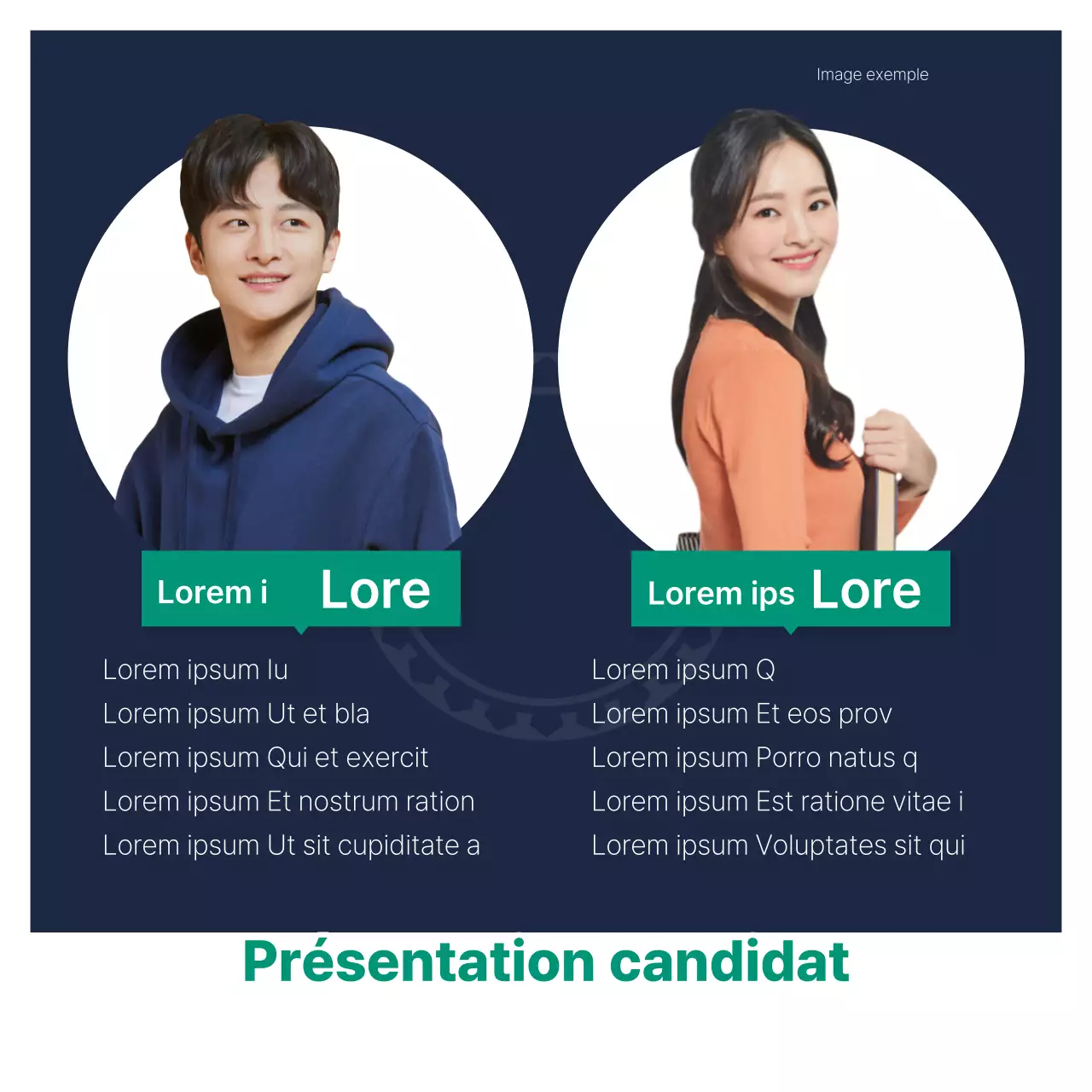 Un livret de promesses électorales simple, bleu marine et blanc