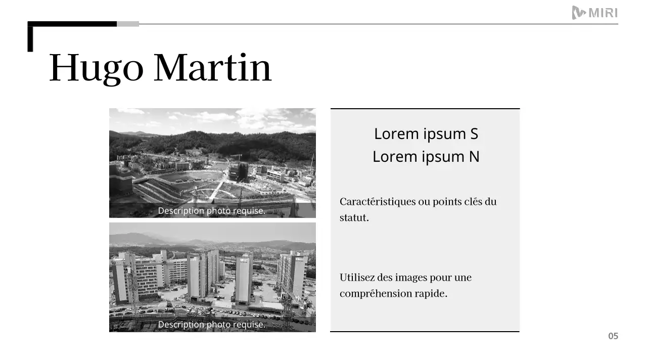 Un simple rapport imprimable en noir et blanc