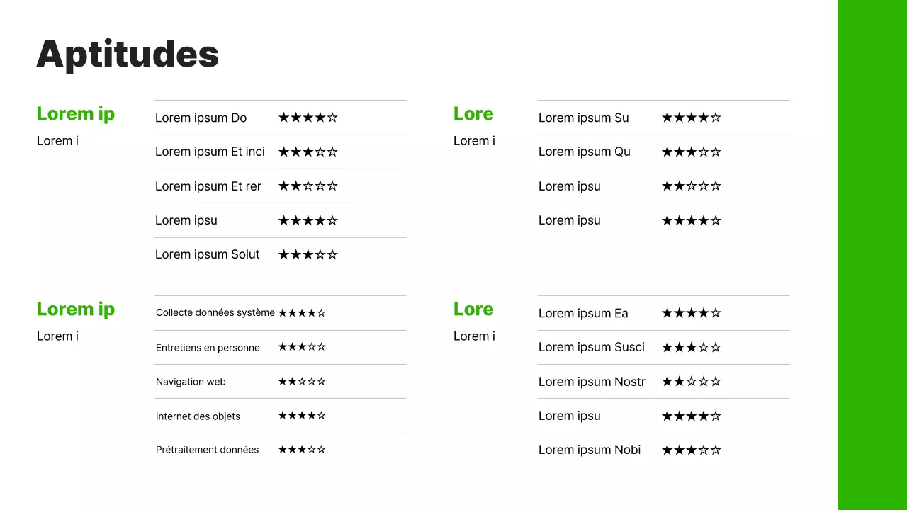 Un portefeuille de carrière simple en vert