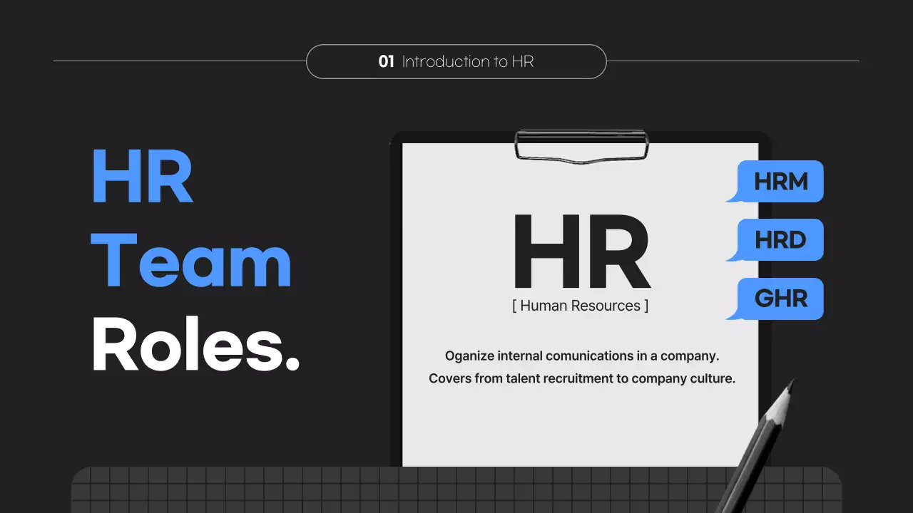 블랙 모던 HR 코스 프로모션 프레젠테이션