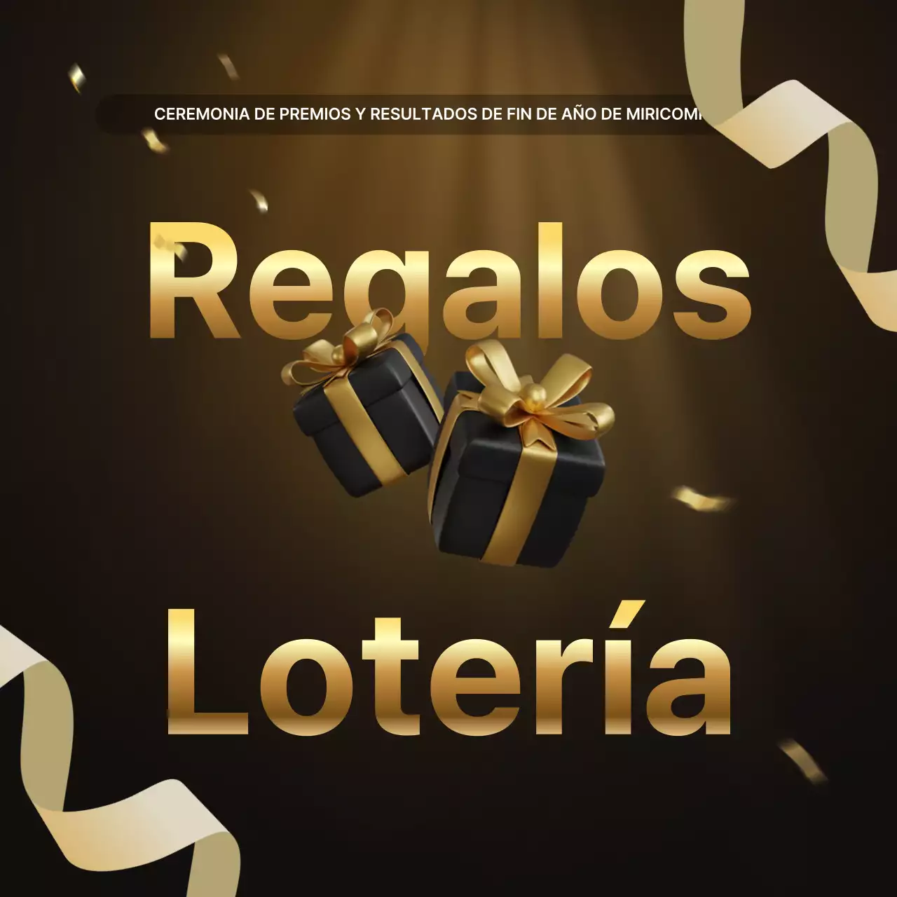 Presentaciones de resultados de lujo en oro y marrón e informes de eventos de fin de año