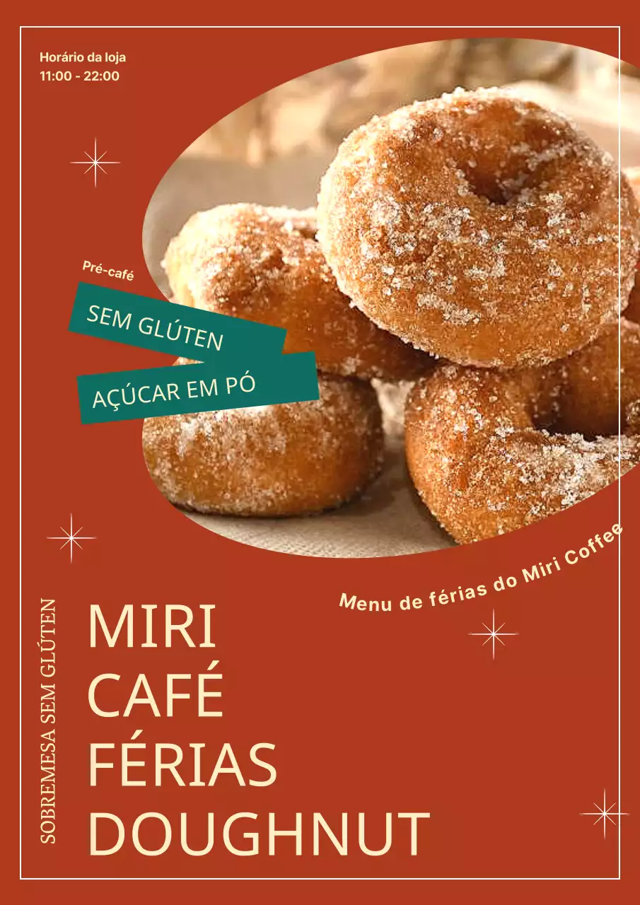 Promover um menu de sobremesas natalícias kitsch em vermelho e menta
