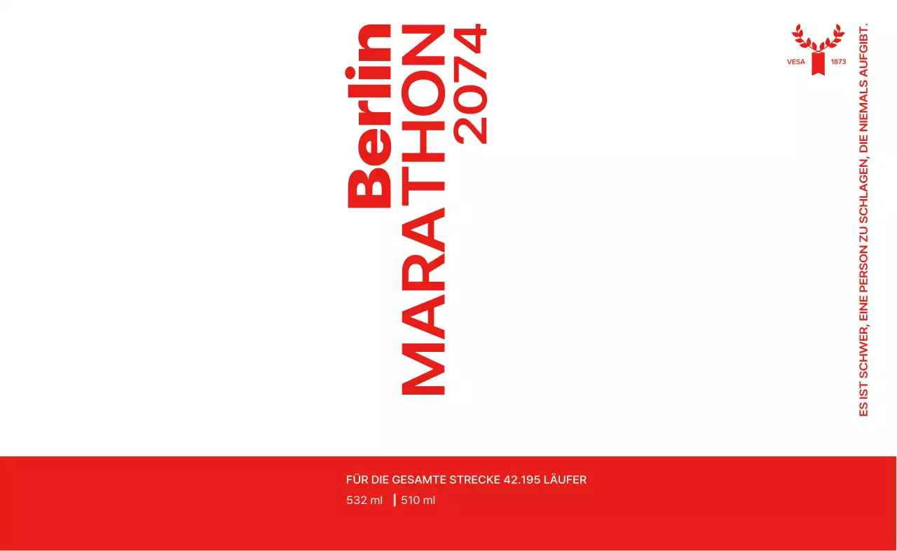 Marathon-Design mit großer Typografie und Icons