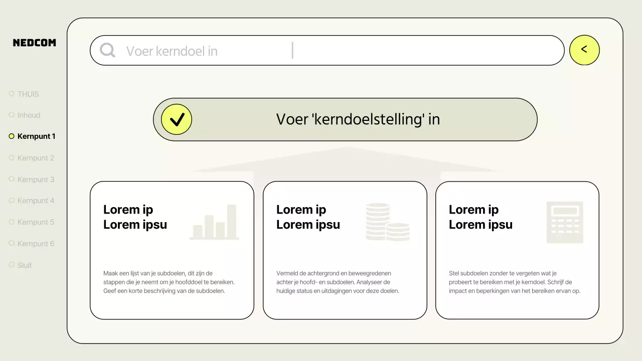 Een eenvoudig zakelijk rapport in kaki en neon