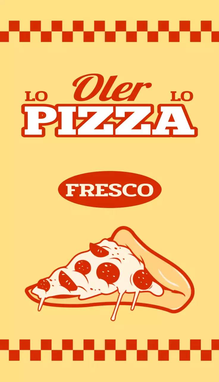 Sorteo de una pizzería de inspiración retro