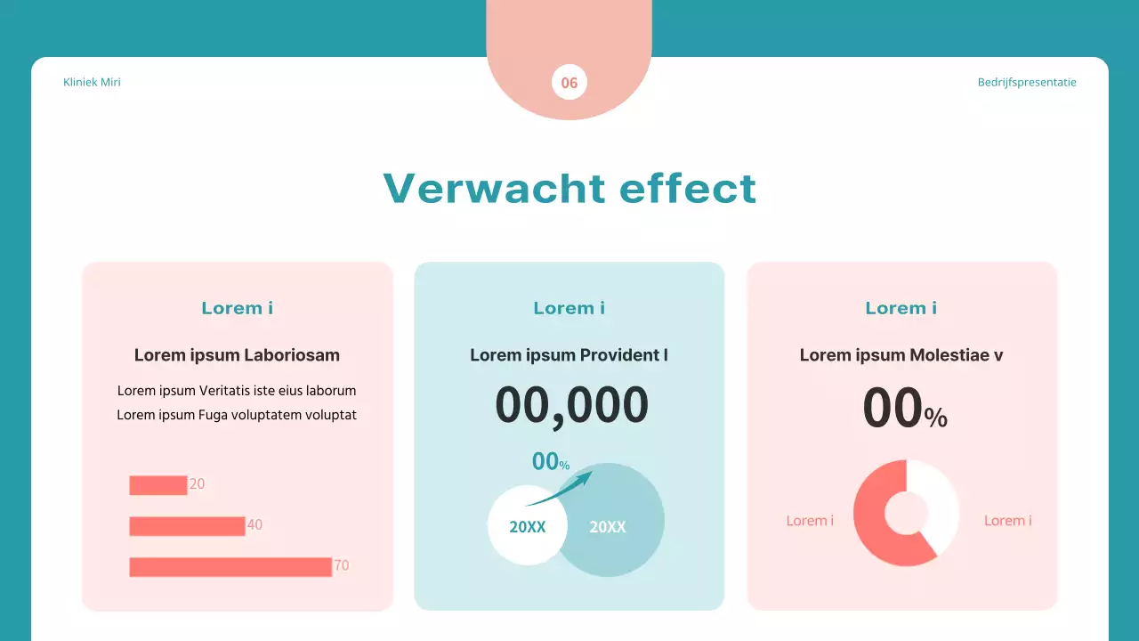 Eenvoudig marketingvoorstel voor ziekenhuizen in blauw en rood