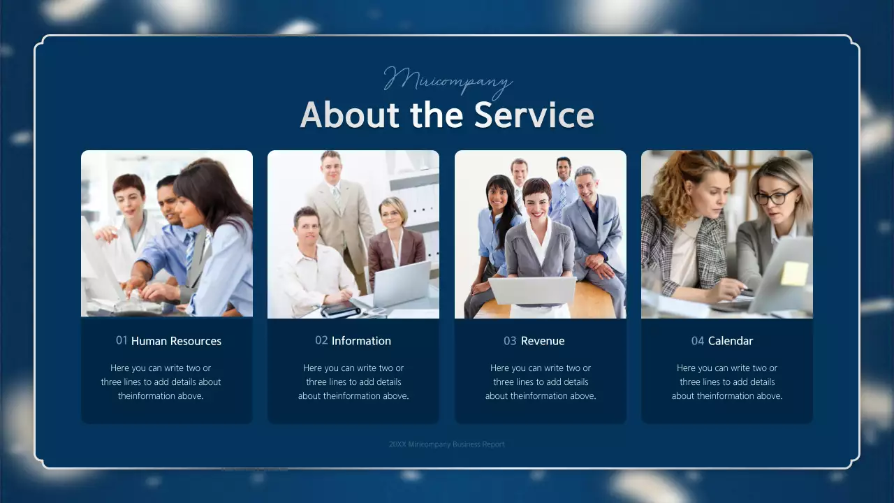 Blue Professional Business Report Document Presentation