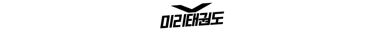 스포티한 느낌의 텍스트가 있는 태권도 학원