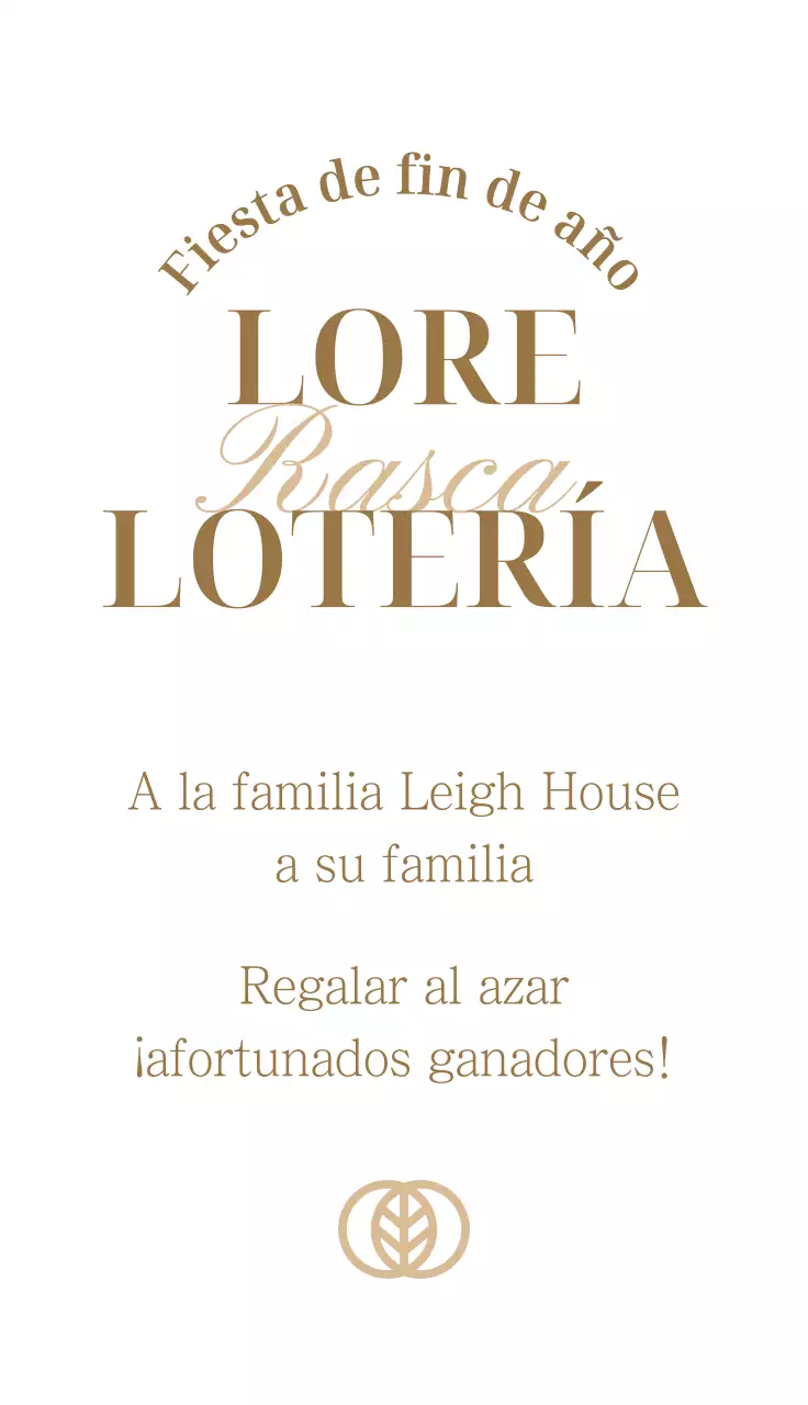 Lotería para fiestas de fin de año con detalles dorados sobre fondo negro