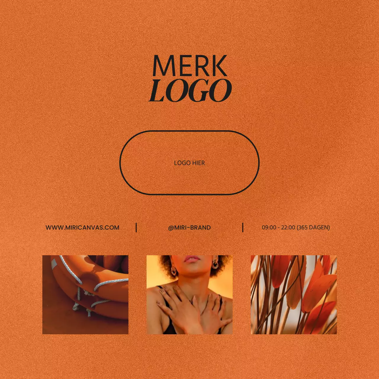 Een bericht over trendy merkkits voor sociale media in bruin en rood