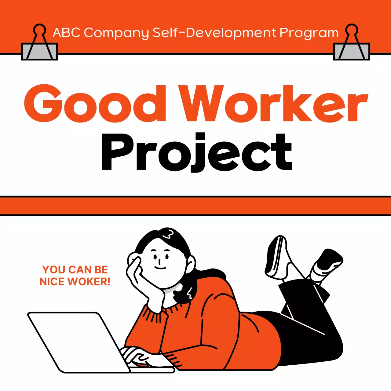 Orange Modern Training Promotion Instagram Carousel