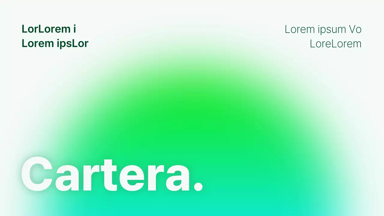 Una sencilla presentación de la cartera del instructor en verde y azul claro