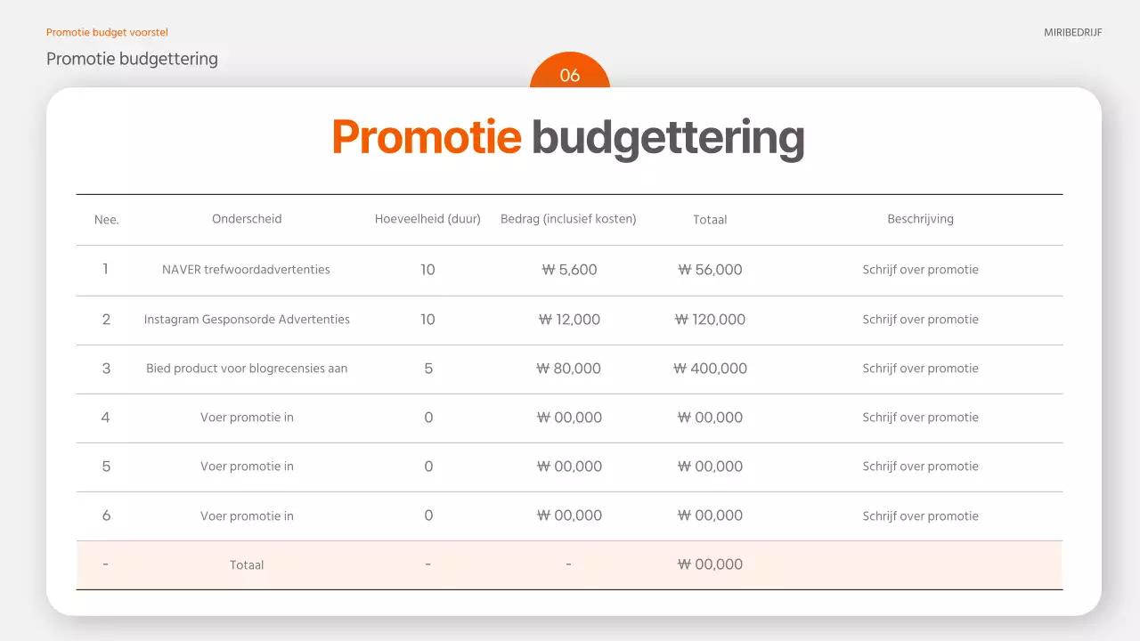 Een trendy promotiefolder in oranje en grijs