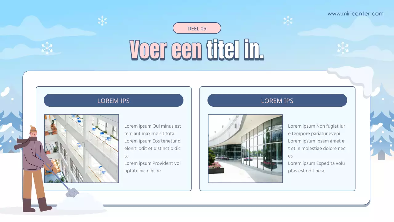 Lichtblauw en wit natuurlijk winterstop vrijwilliger trainingsgids