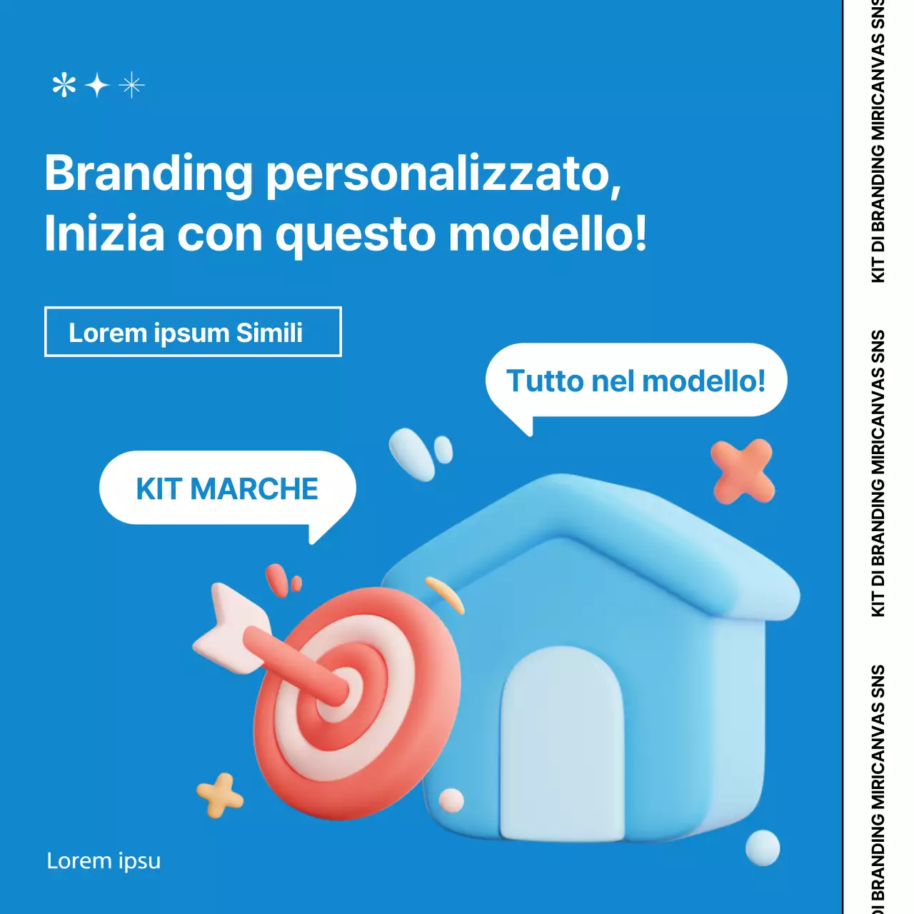 Promuovete il vostro marchio a rifiuti zero con una grafica simpatica su sfondo blu