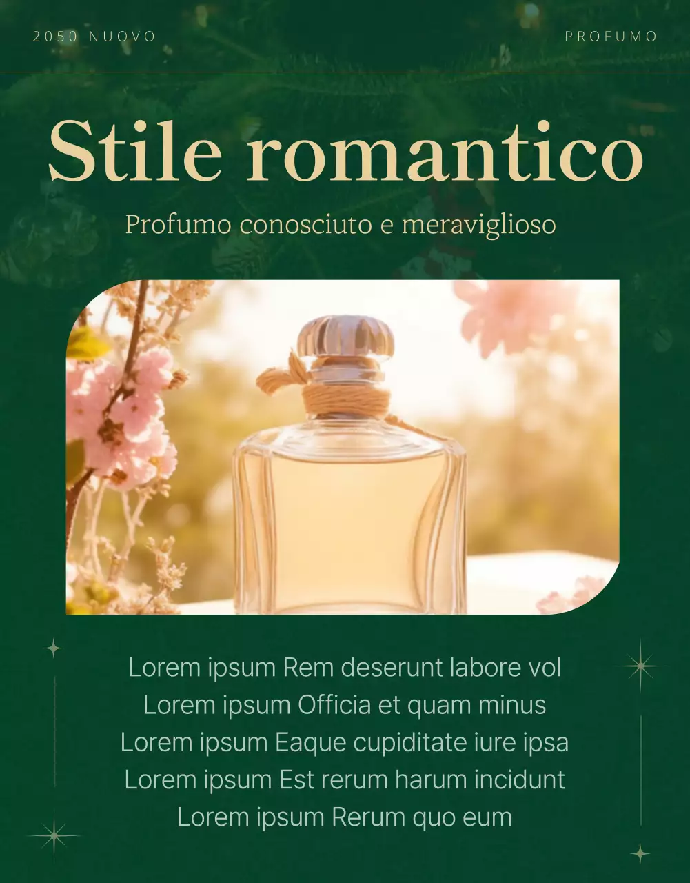 Promuovere una fragranza natalizia verde e lussuosa