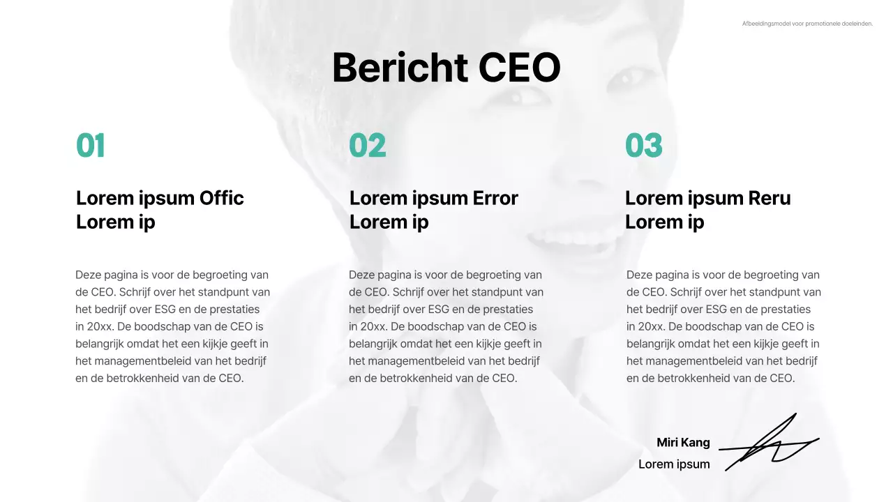 Basisgevoel met mintkleurig accent ESG-rapport
