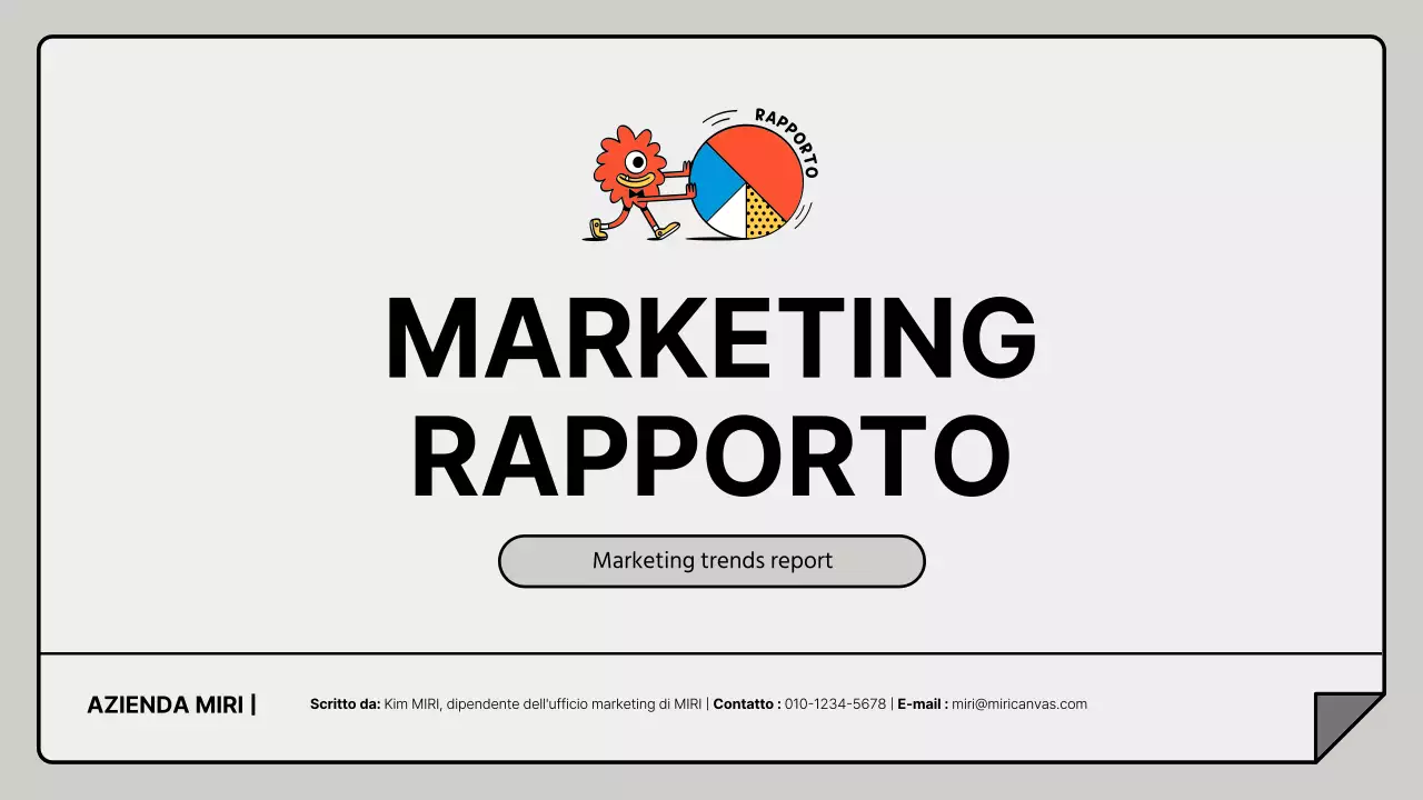 Un semplice rapporto di marketing in grigio e bianco