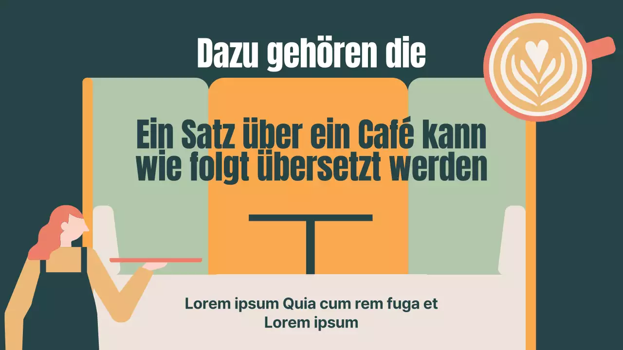 Werben Sie für Ihr Café mit einem Hauch von Khaki und Orange