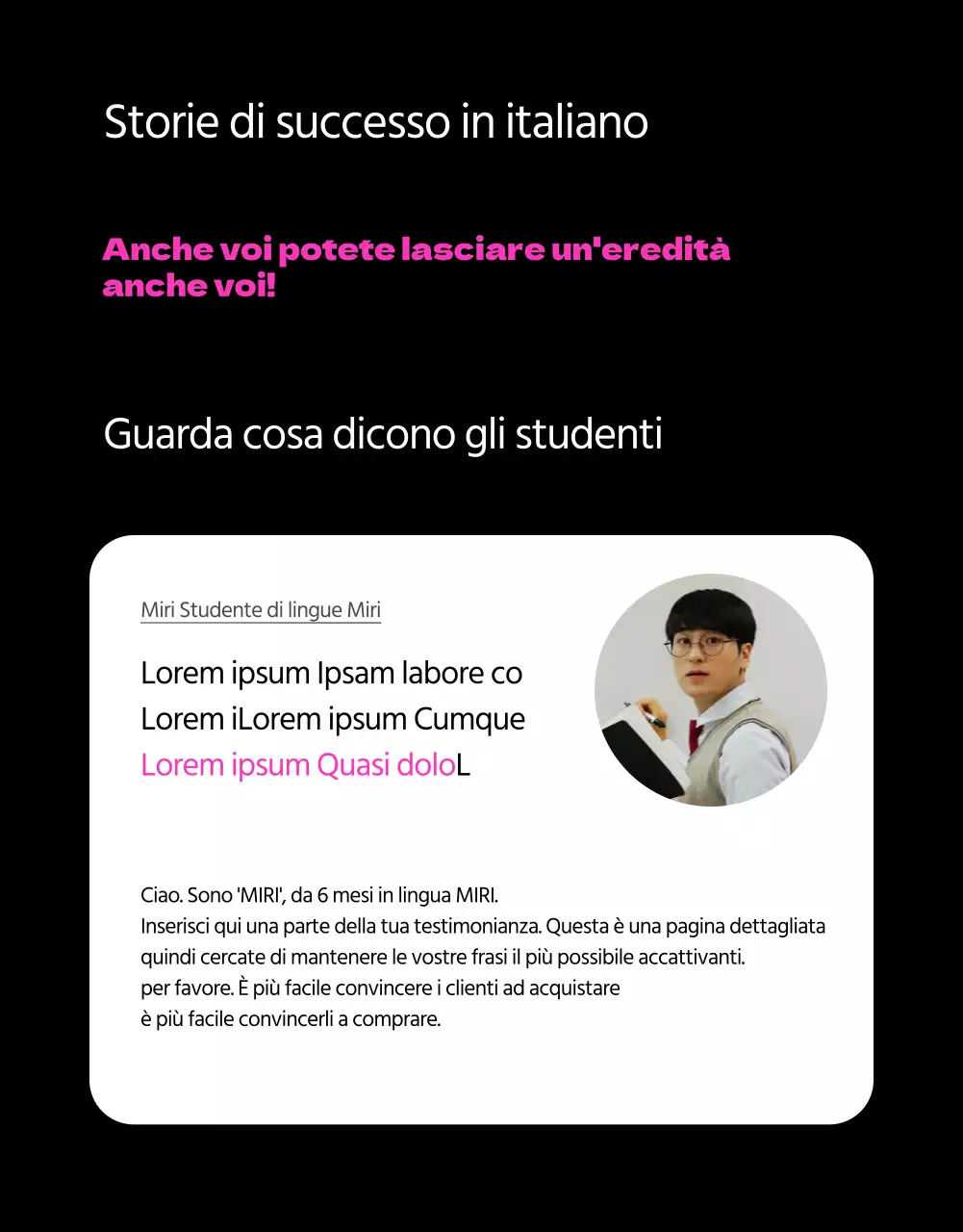 Promuovere l'apprendimento della lingua inglese in nero e in rosa