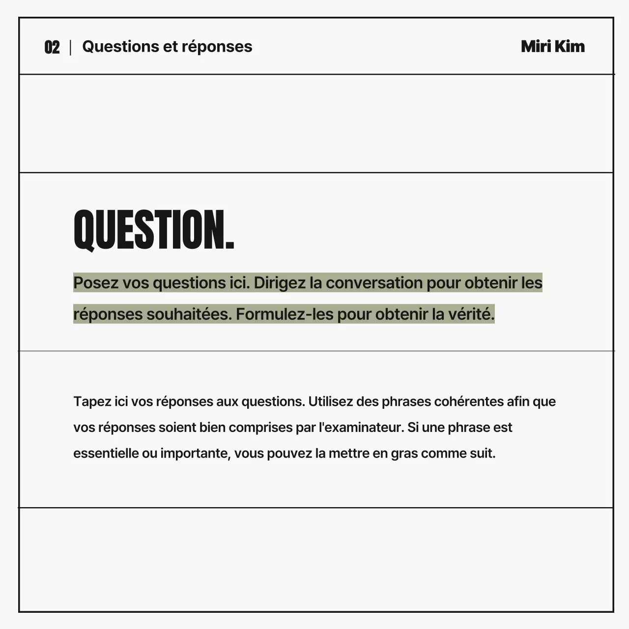 Portrait d'entreprise simple interview magazine en noir et blanc et kaki