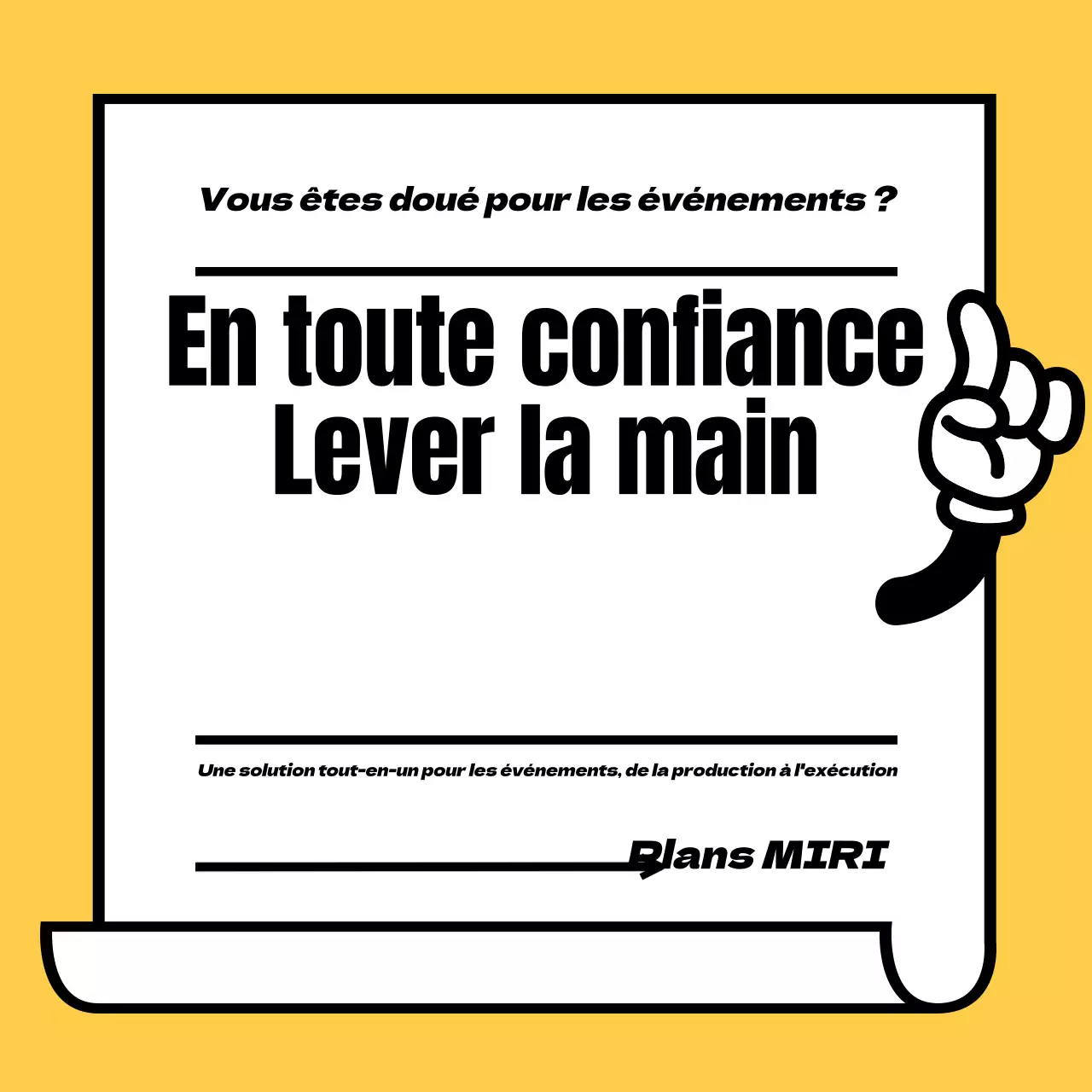 Promouvoir un simple vendeur d'événements jaune et noir