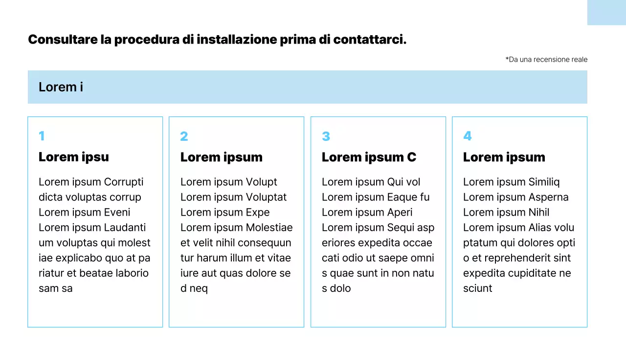 Proposta di media pubblicitari moderni in azzurro