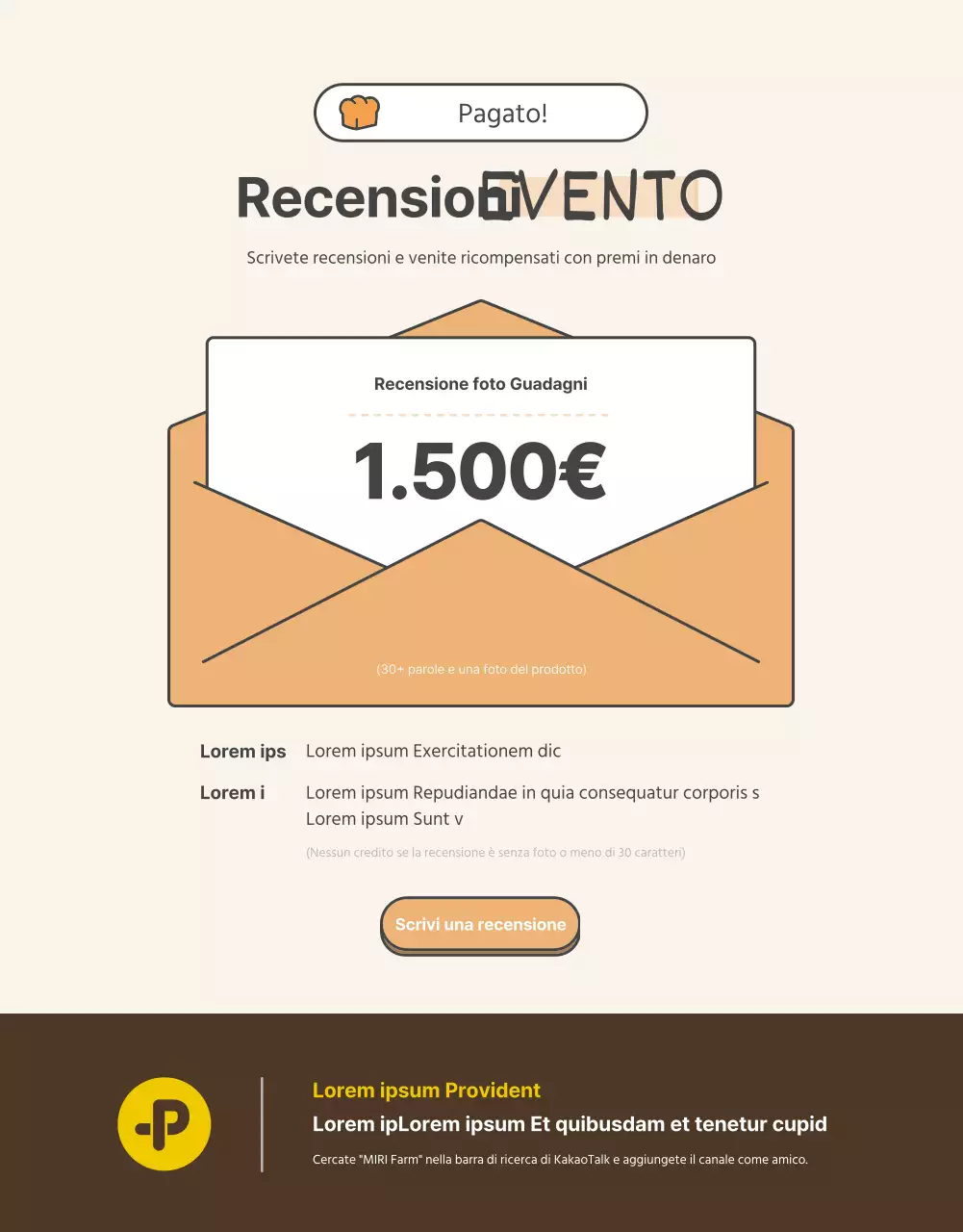 Promuovere la vendita di un colletto di base all'uncinetto arancione e beige.