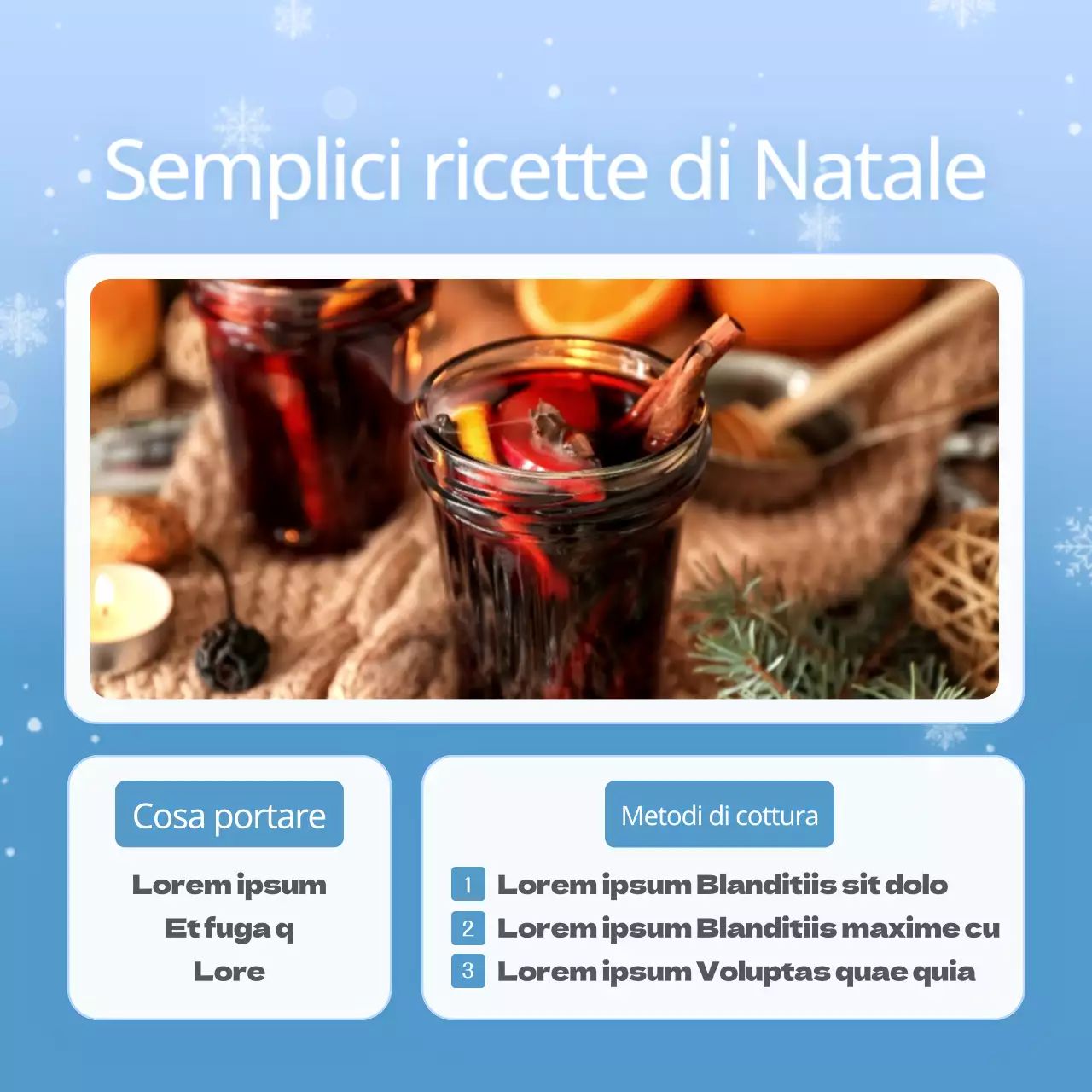 Un annuncio di marketing virale invernale naturale in azzurro