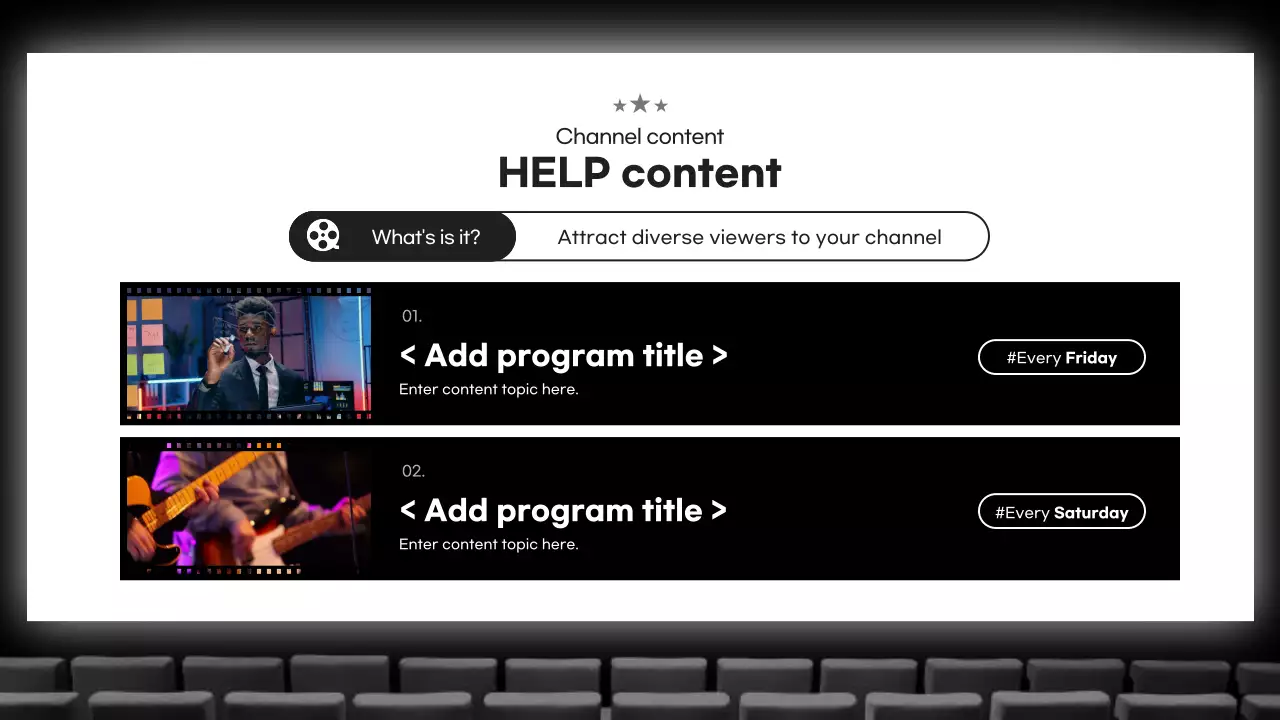 블랙 모던 유튜브 플래너 프리젠테이션